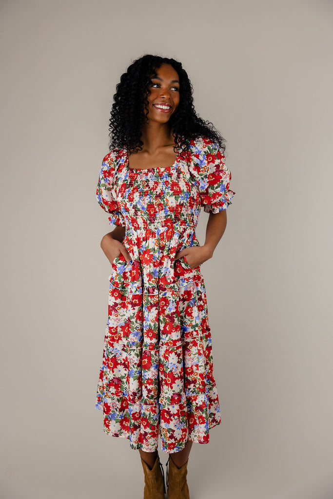 Tiered Floral Dress | ROOLEE