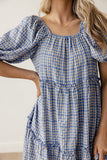 Audie Gingham Tiered Maxi