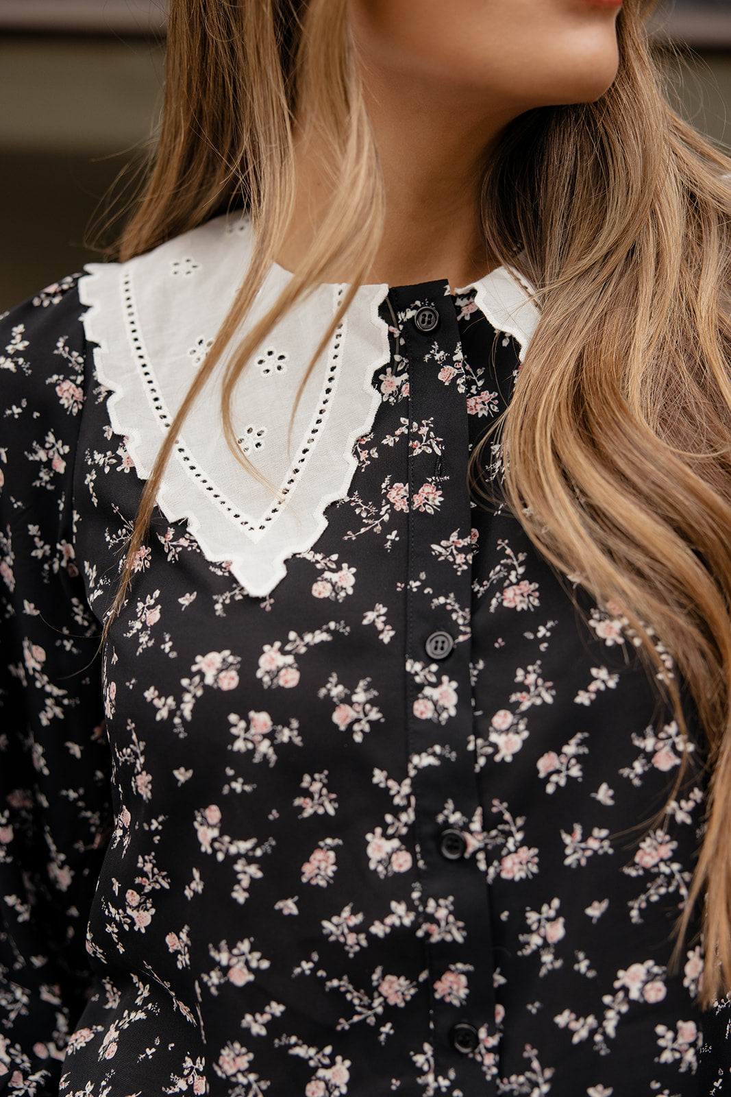 Blackberry Lace Collar Blouse