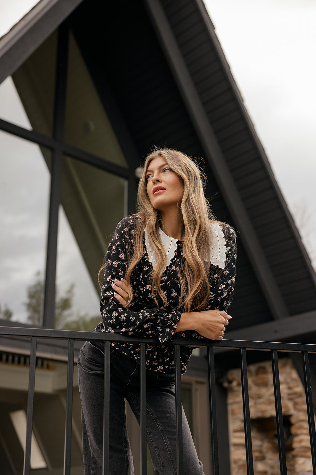 Blackberry Lace Collar Blouse