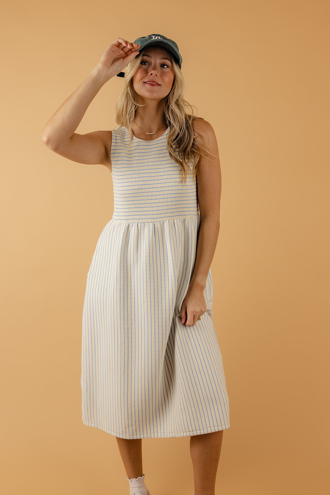 On Your Mind Striped Tank Dress