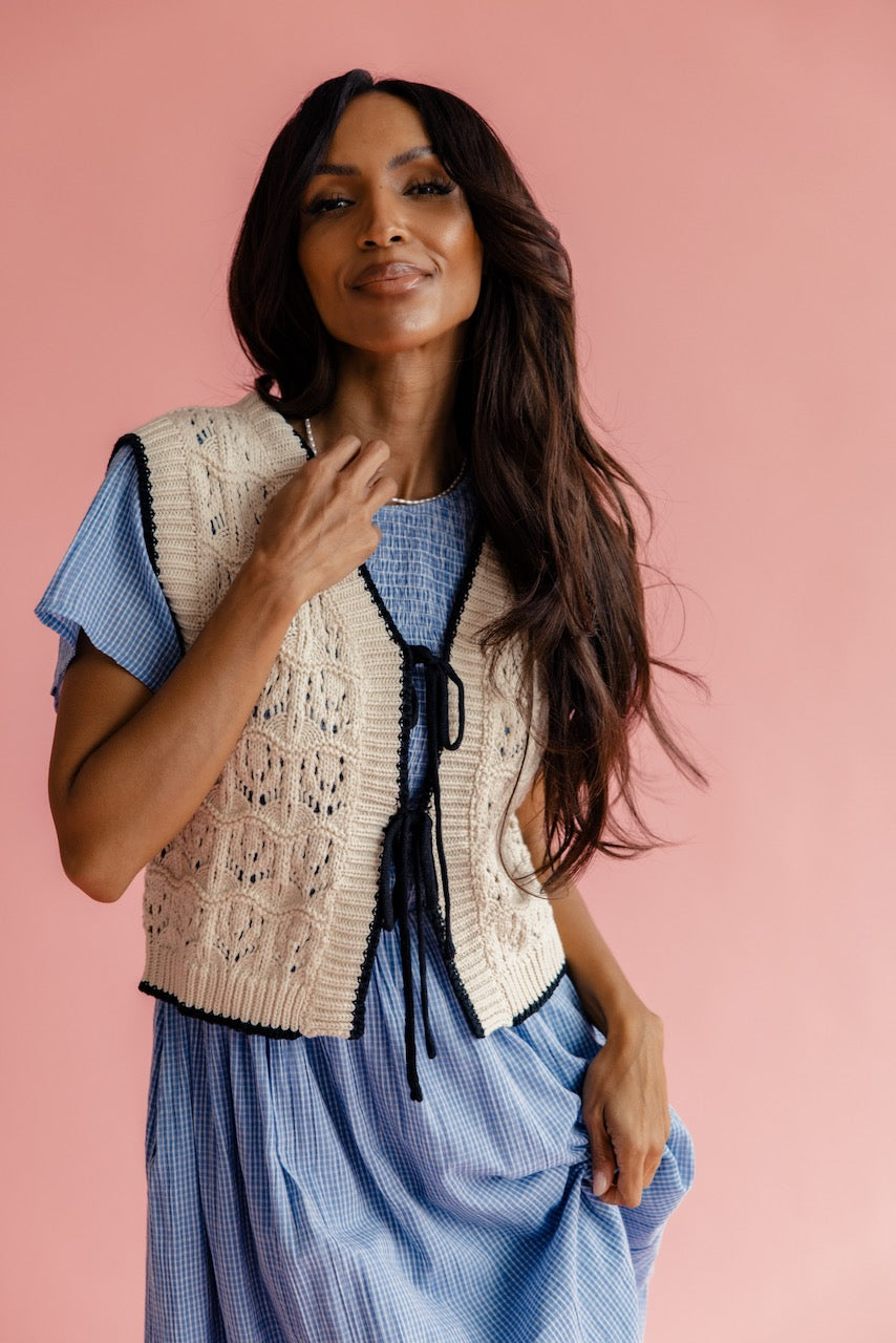 Esme Crochet Tie Vest