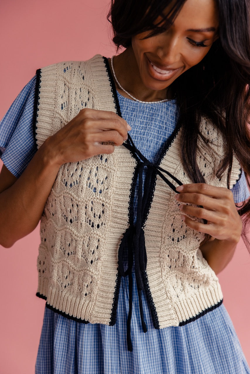 Esme Crochet Tie Vest