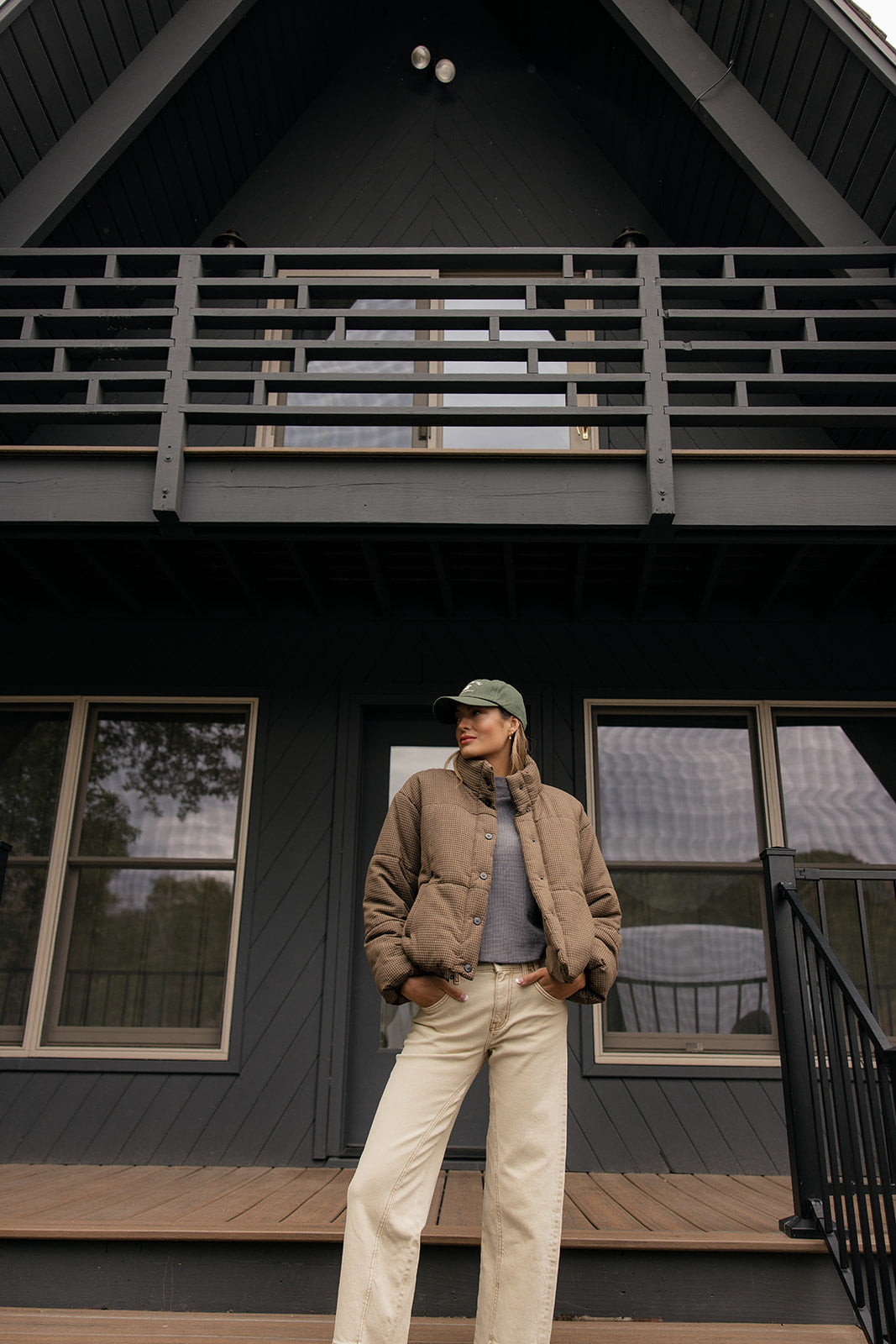 Elmhurst Gingham Puff Coat