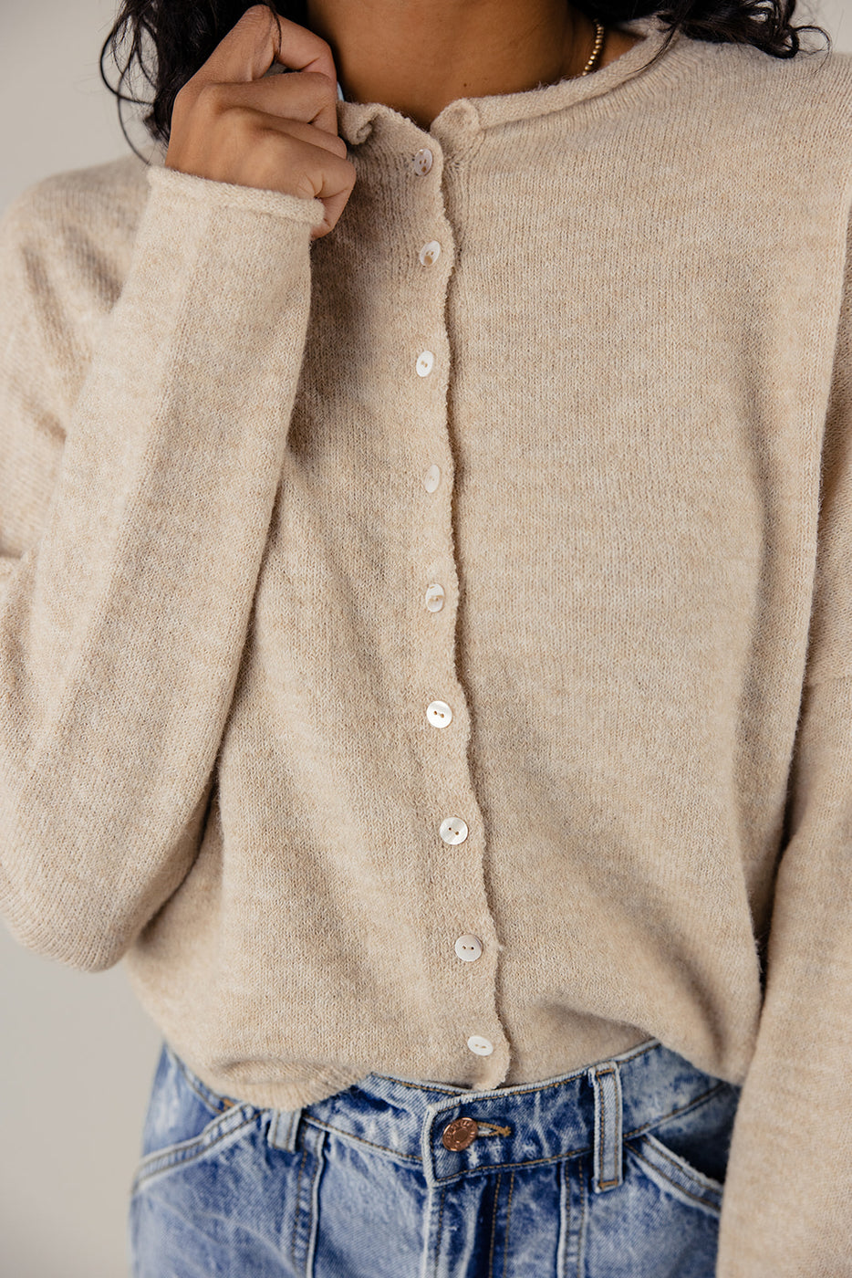 Cardigan with Buttons | ROOLEE