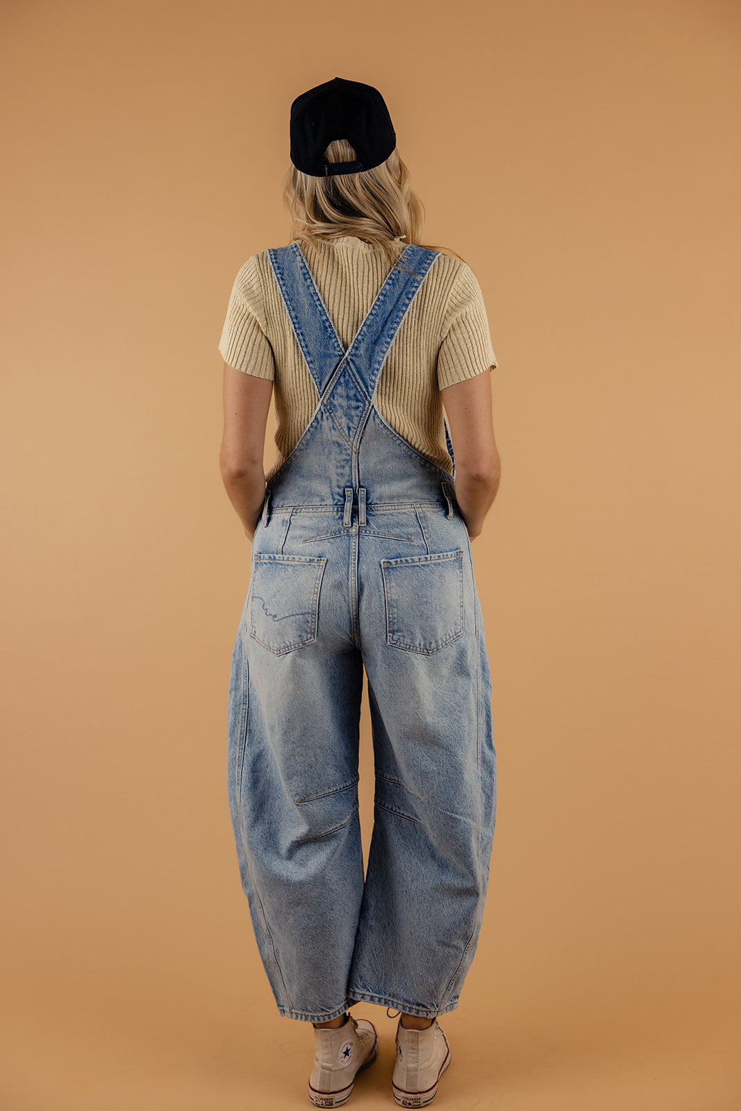 Free People Good Luck Barrel Overalls