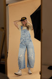 Free People Good Luck Barrel Overalls