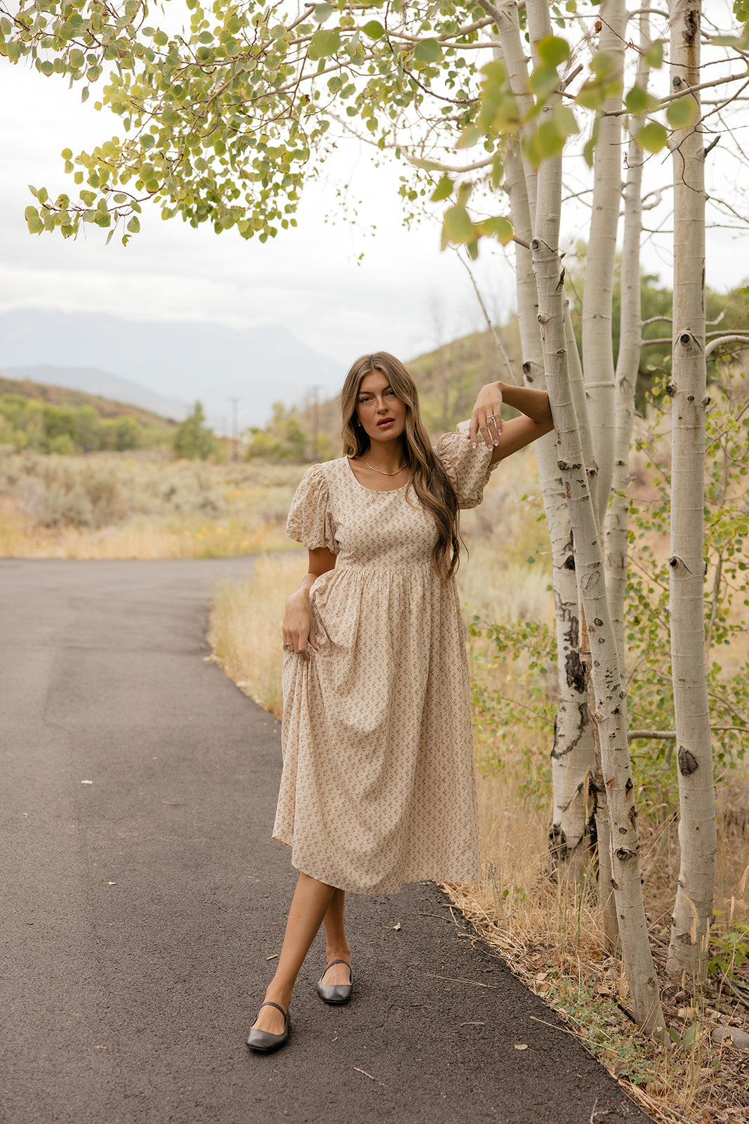 Whispering Grove Midi Dress