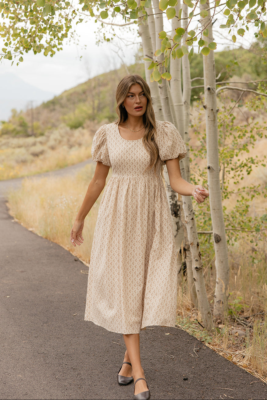 Whispering Grove Midi Dress