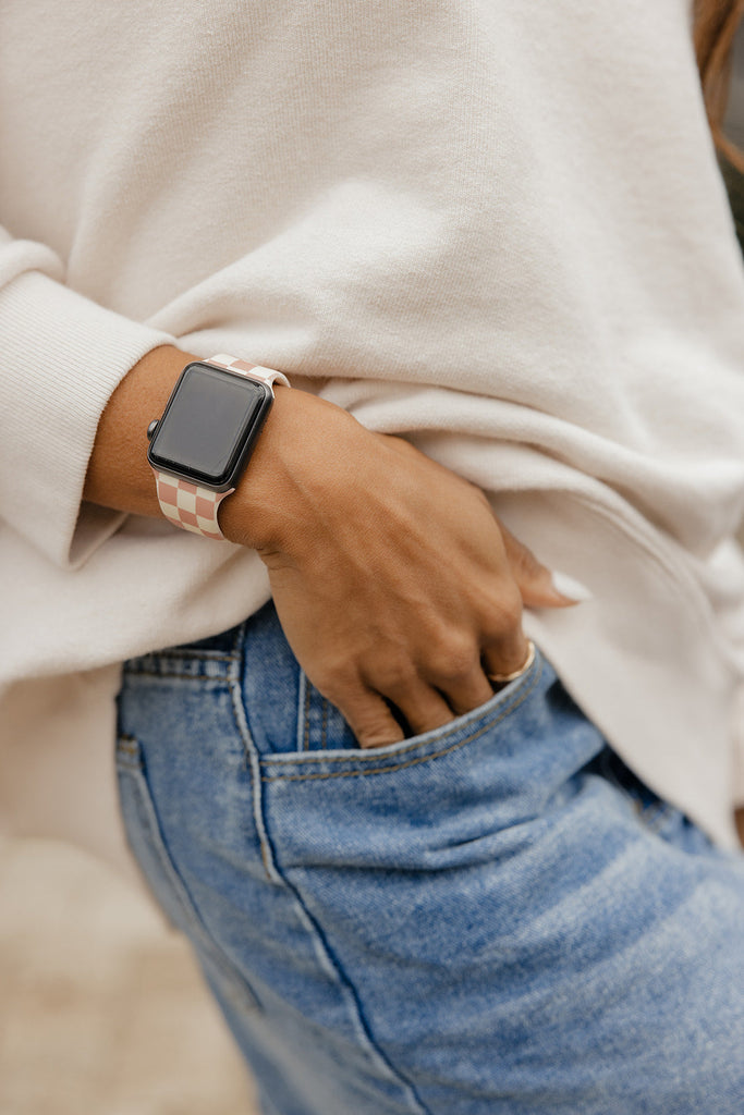 Blush Check Apple Watch Band