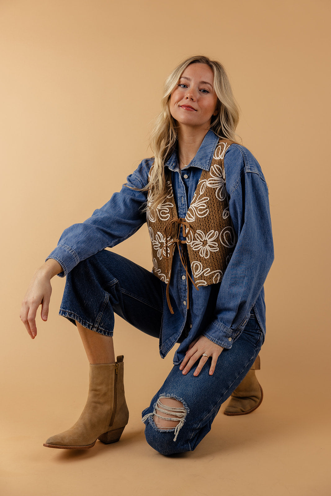 Glass Heart Tie Vest