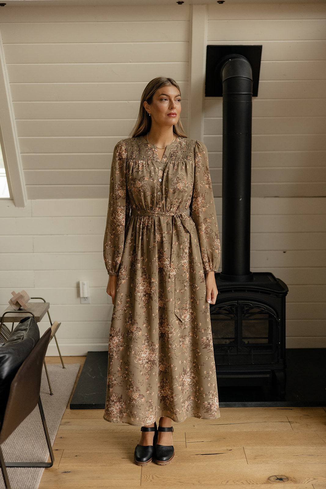 Hearthside Floral Tie Dress