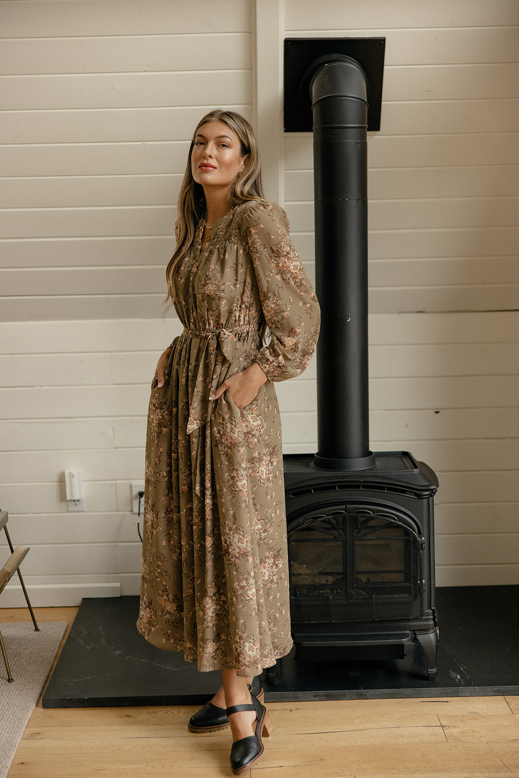 Hearthside Floral Tie Dress