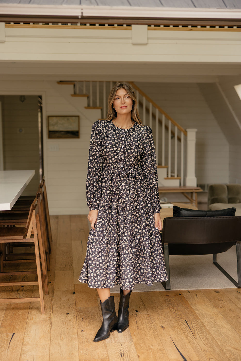 Evening Meadow Floral Dress