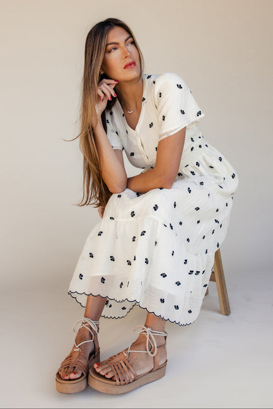 Gemma Embroidered Dress