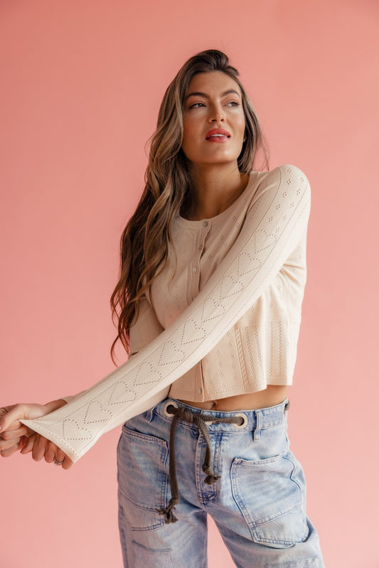 Lenora Pointelle Cardigan