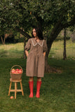 Chocolate Malt Collared Dress
