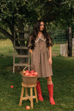 Chocolate Malt Collared Dress