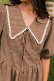 Chocolate Malt Collared Dress