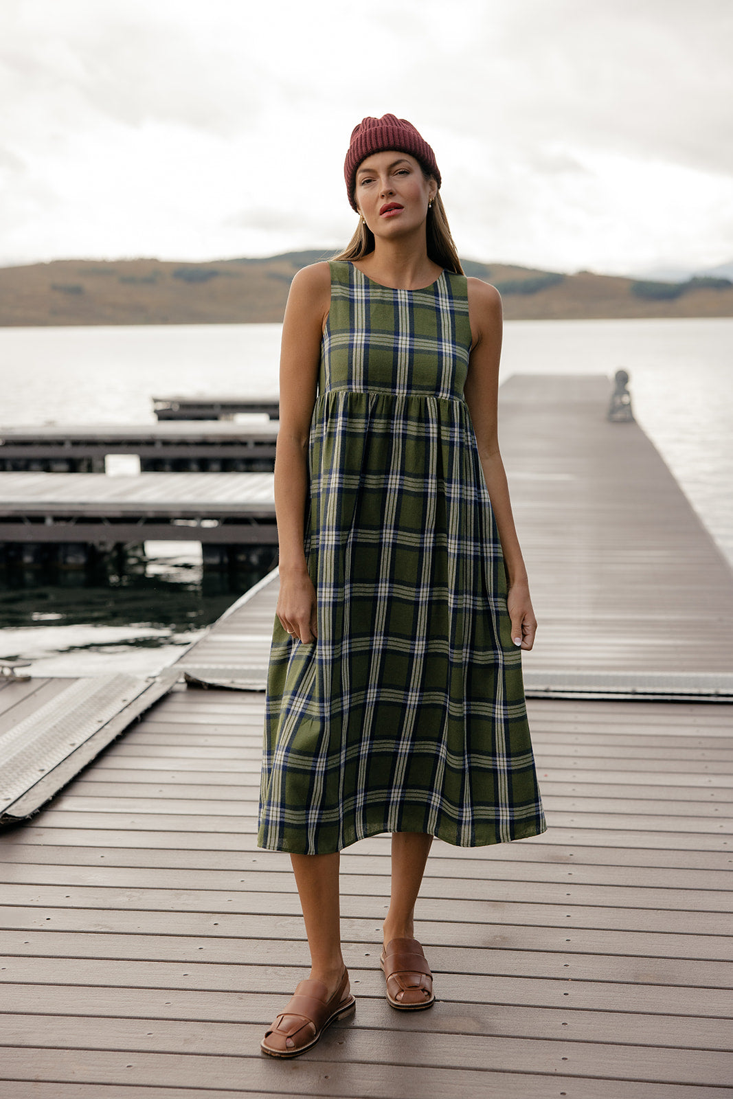 Dockside Plaid Midi