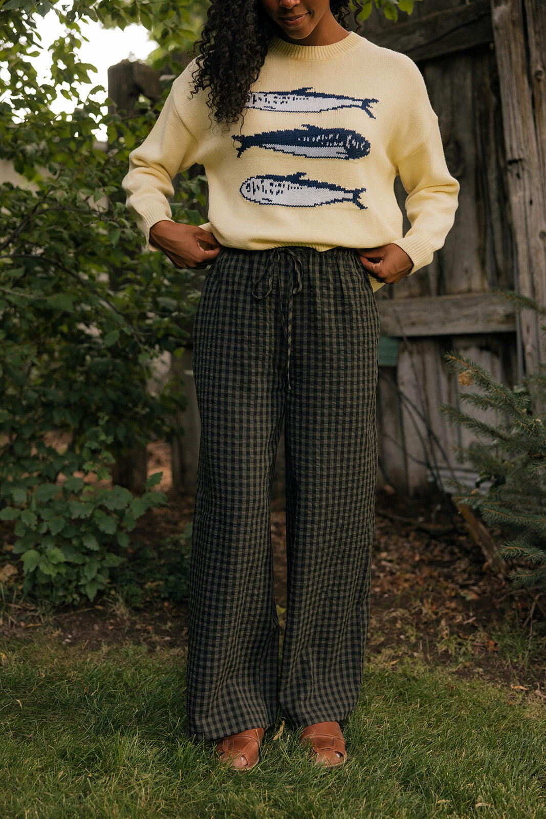 The Fine Print Check Pants