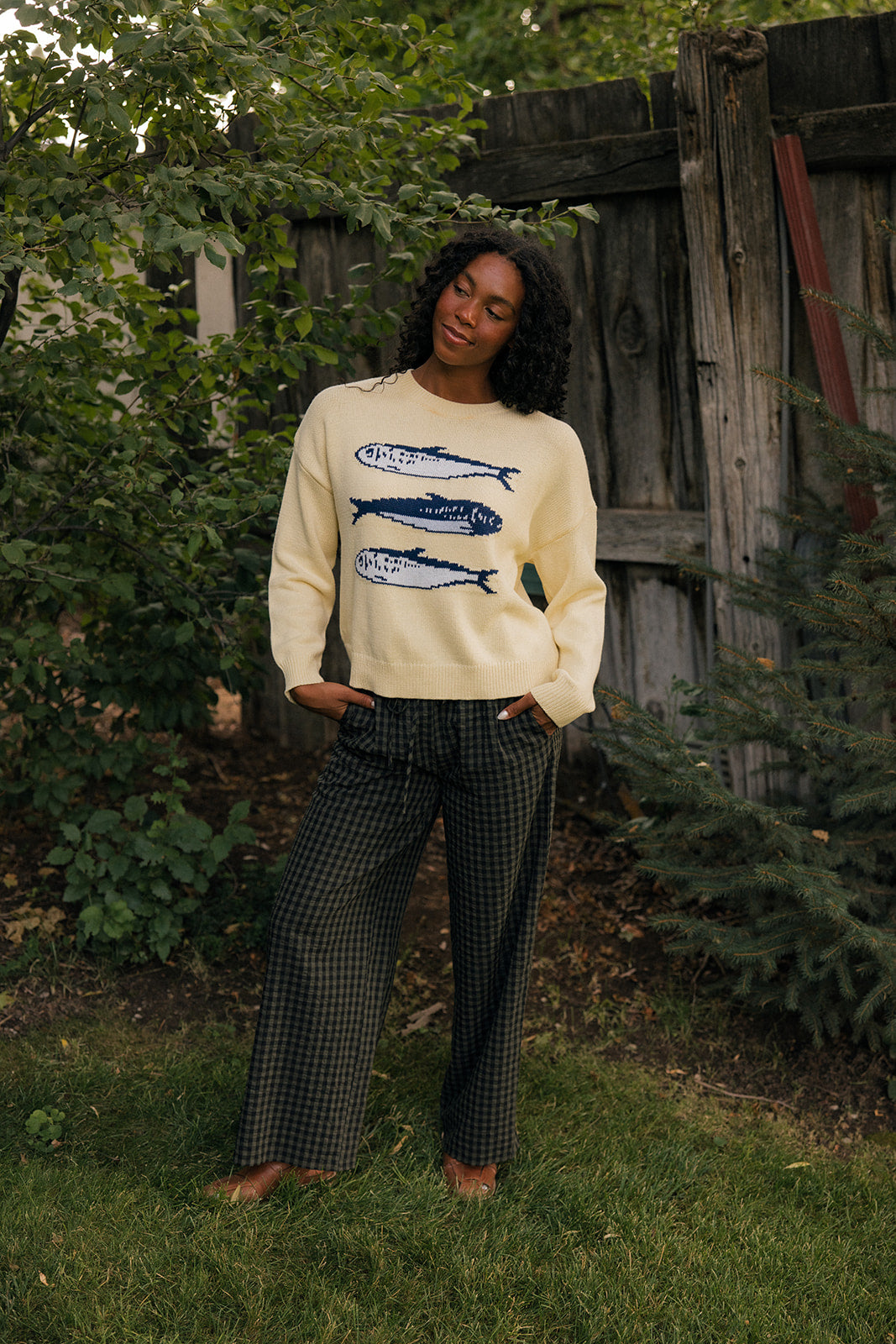 The Fine Print Check Pants