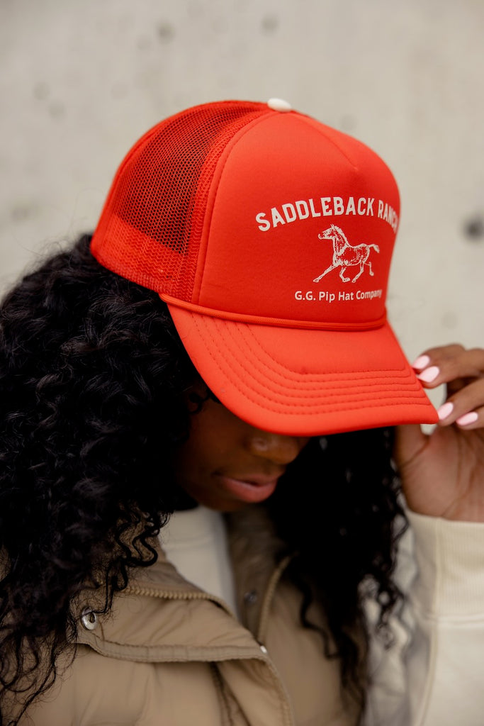 Orange Red Trucker Hat | ROOLEE