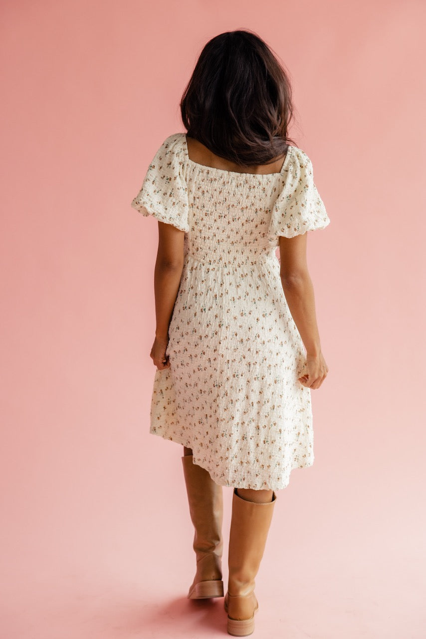 Hadlee Textured Puff Sleeve Dress