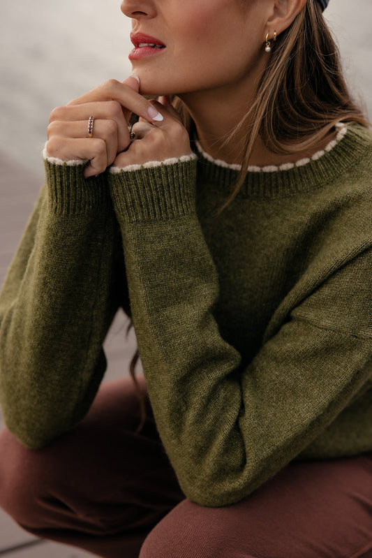 Sweet Clover Scalloped Sweater