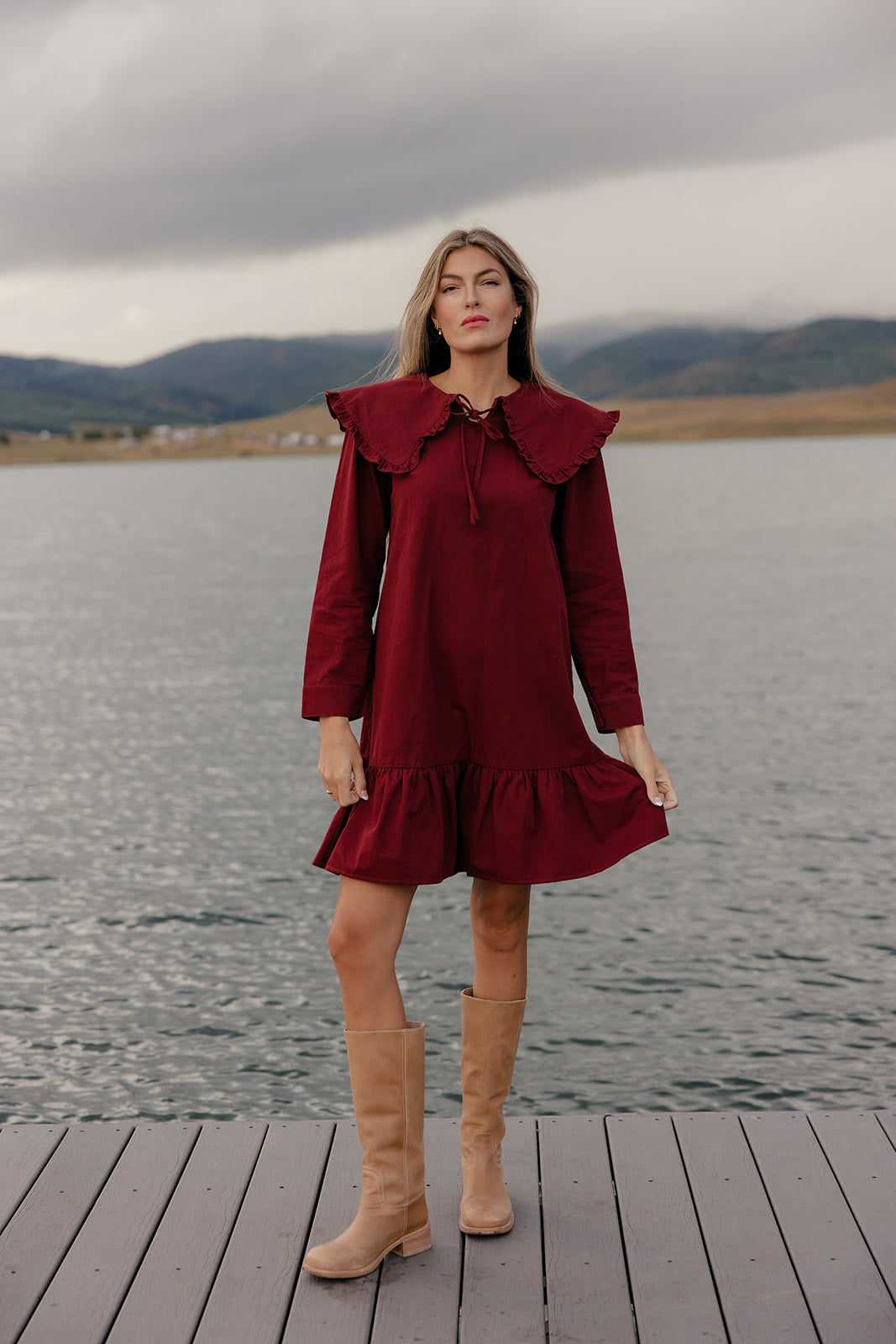 All the Frills Collared Dress