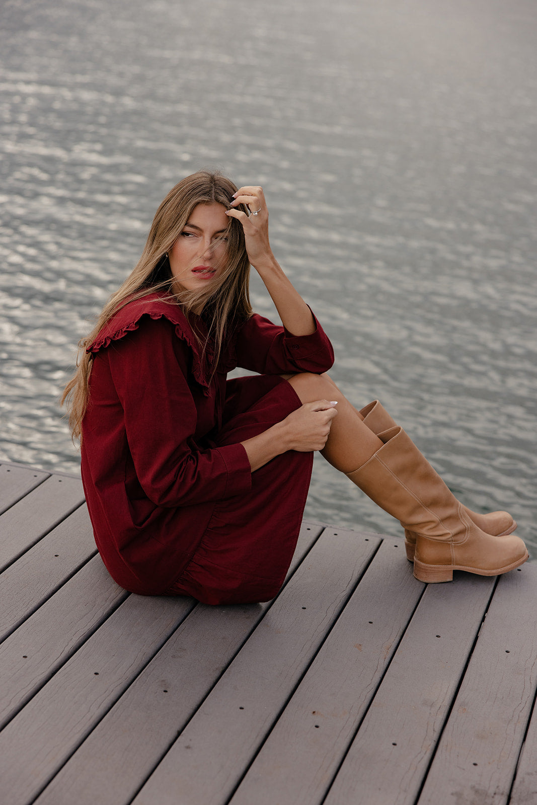 All the Frills Collared Dress