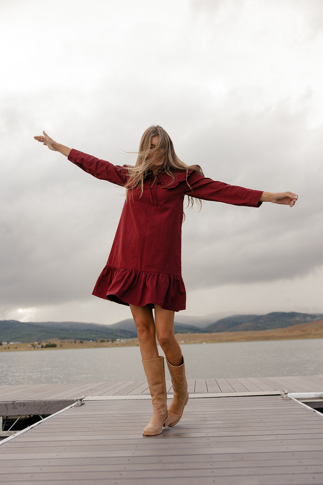 All the Frills Collared Dress