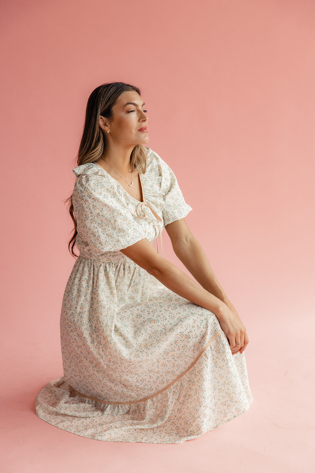 Jill Ruffle Tie Dress