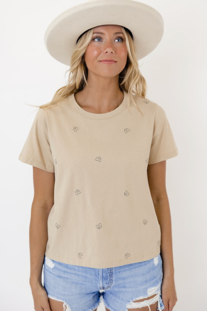 Embroidered Tees for Women | ROOLEE