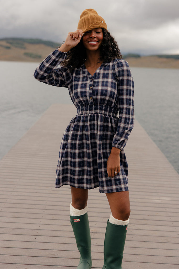 Seaside Picnic Plaid Dress