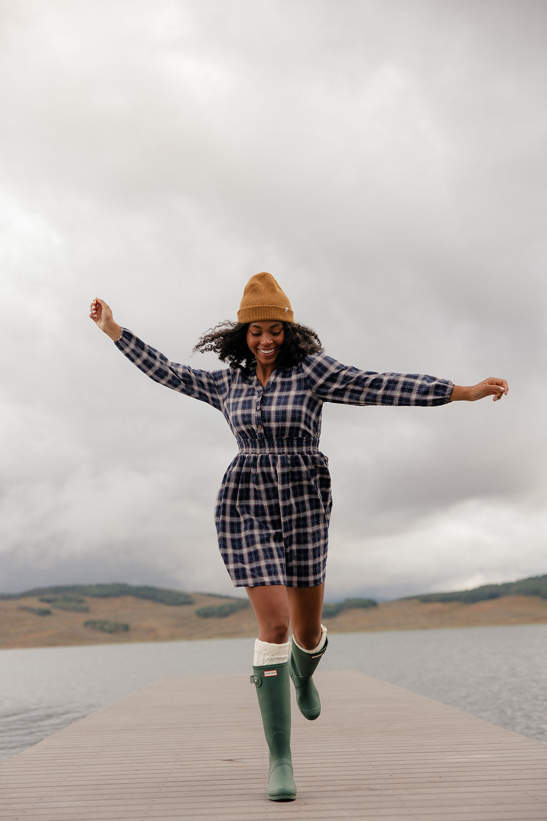 Seaside Picnic Plaid Dress
