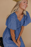 Blue Jean Baby Midi Dress