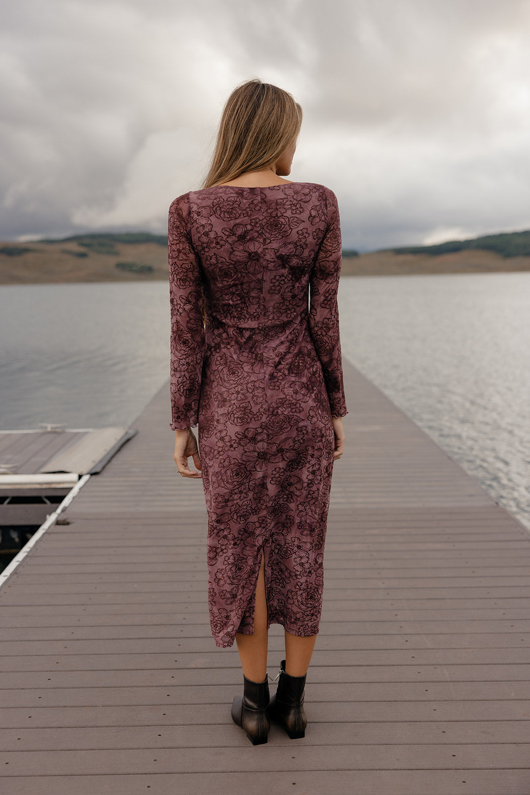 Berry Twilight Lace Dress