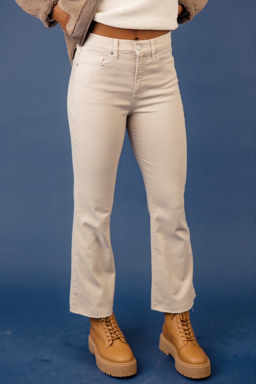 Secret Label Tan High Waisted Flare Corduroy Trousers