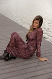 Berry Twilight Lace Dress