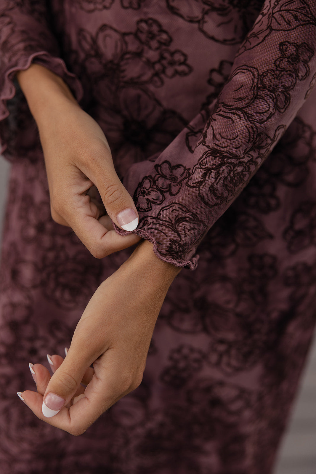 Berry Twilight Lace Dress