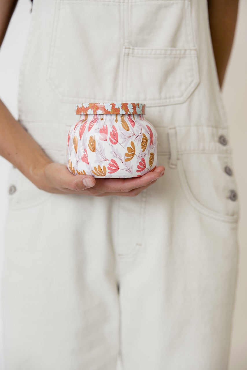 Capri Blue Pattern Play Pineapple Flower Candle