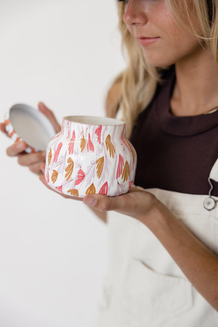 Capri Blue Pattern Play Pineapple Flower Candle