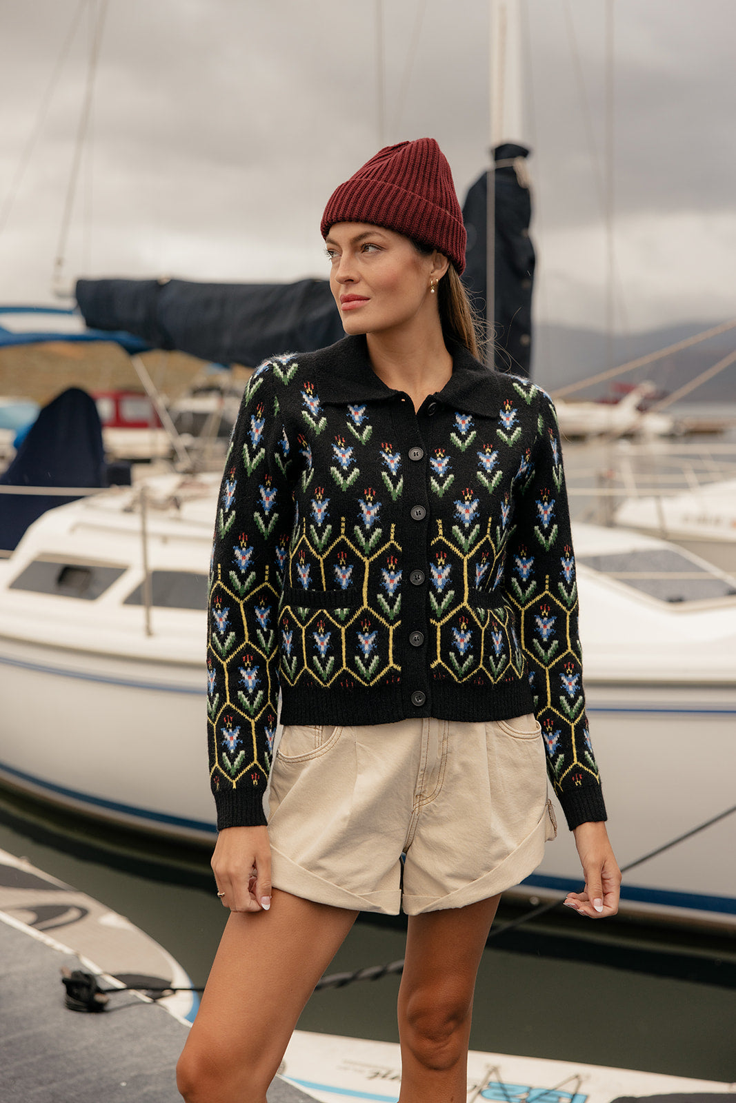 Stained Glass Collared Cardigan