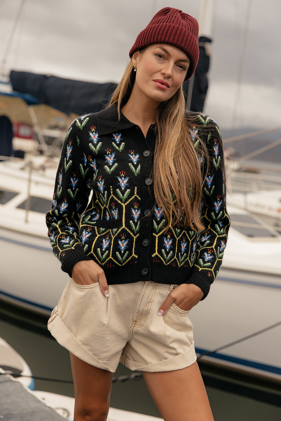 Stained Glass Collared Cardigan