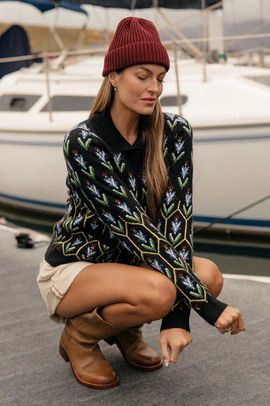 Stained Glass Collared Cardigan