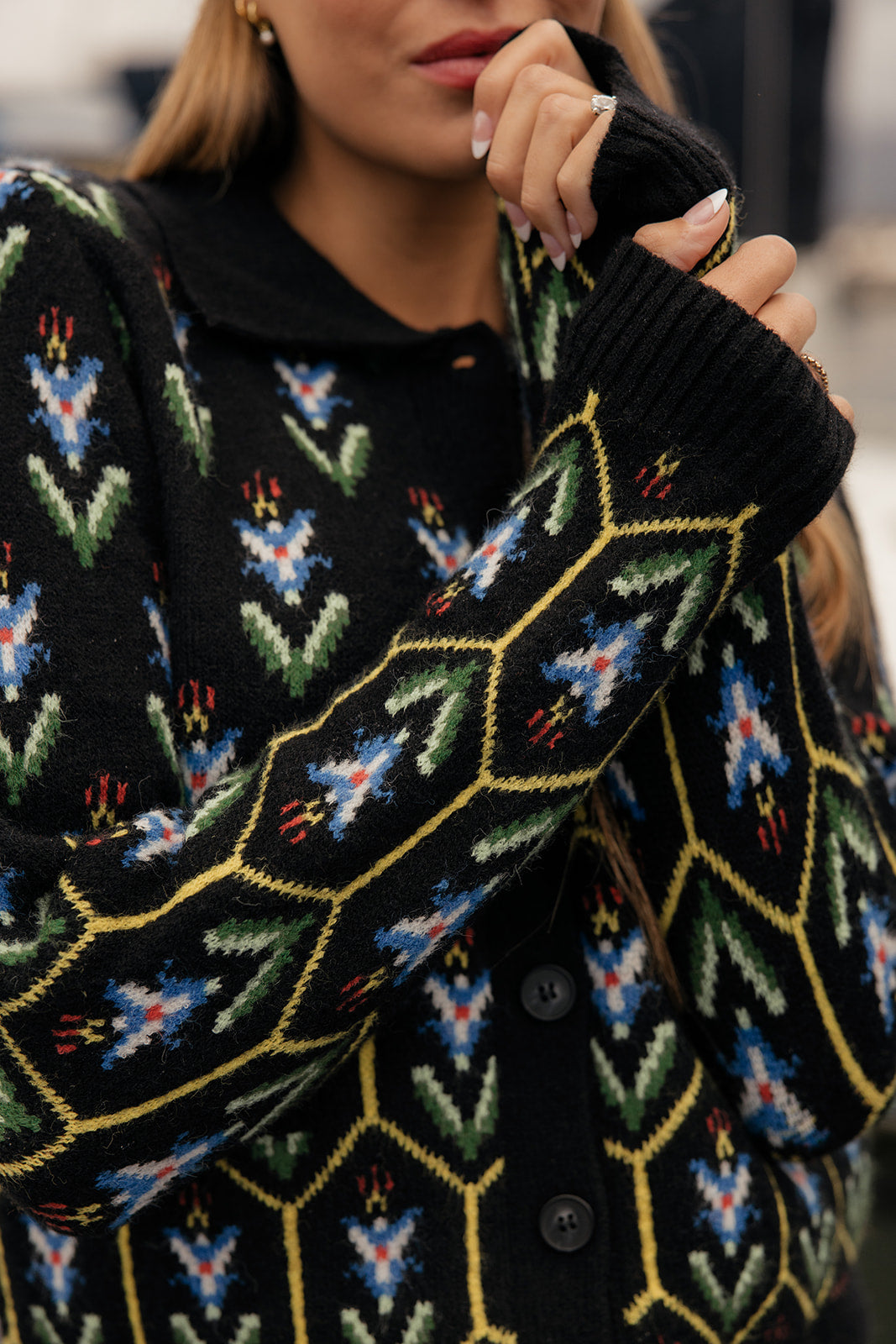 Stained Glass Collared Cardigan