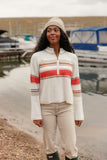 Sunset Boulevard Zip Henley Sweater