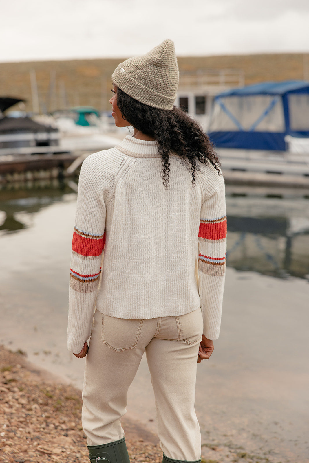 Sunset Boulevard Zip Henley Sweater