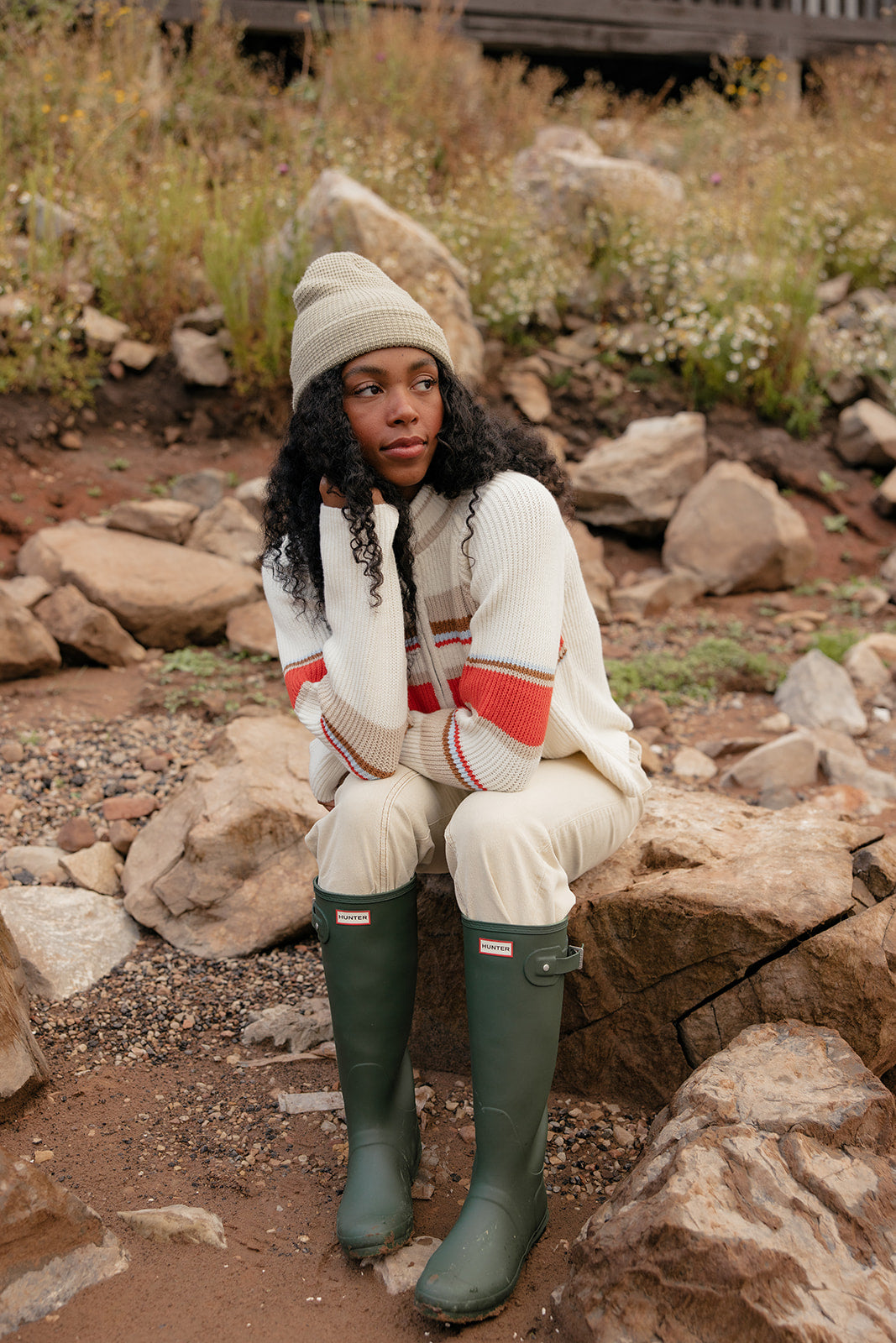 Sunset Boulevard Zip Henley Sweater